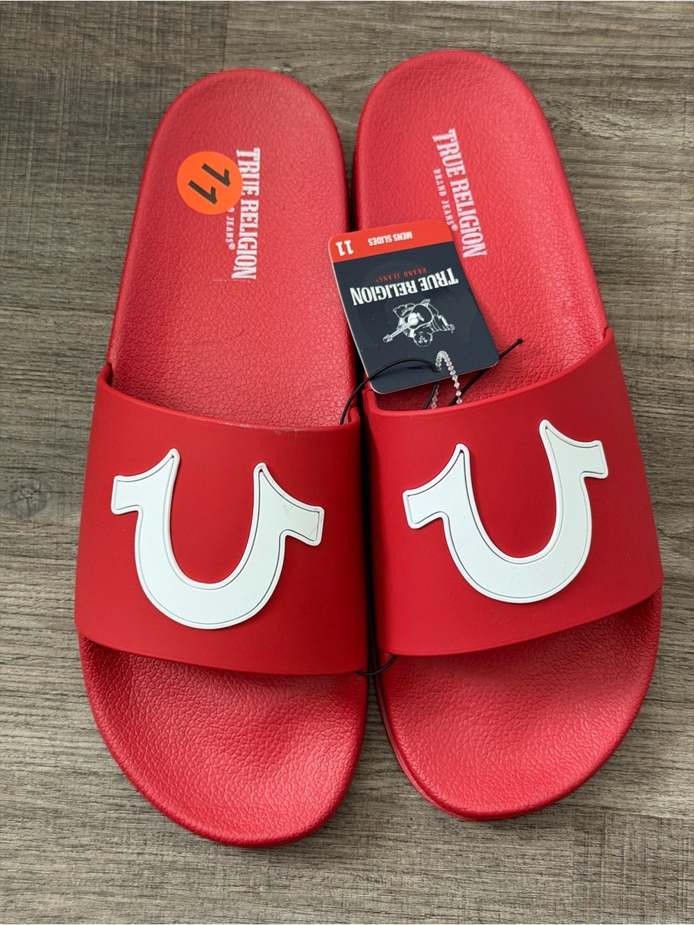 True Religion Red Men's Slide Sandals
